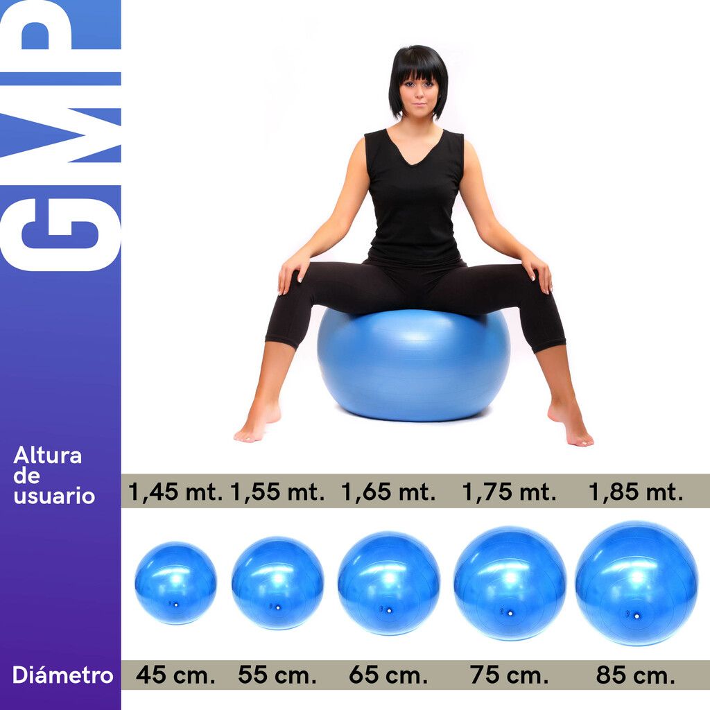 Pelota De Yoga Pilates 65 Cm + Inflador Para Fitness | Fitmed